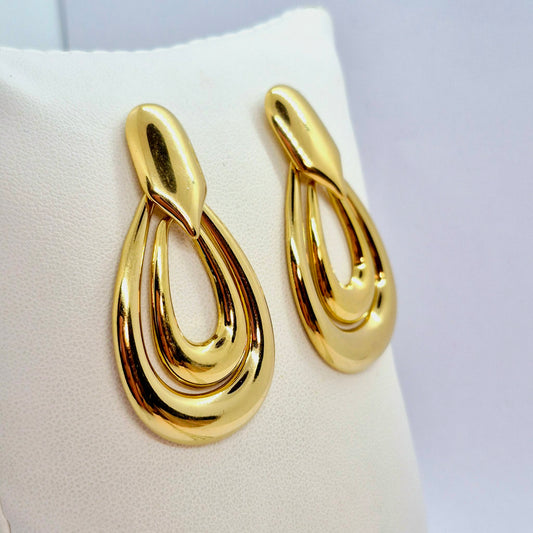 Earrings in Gold Plated Stainless Steel