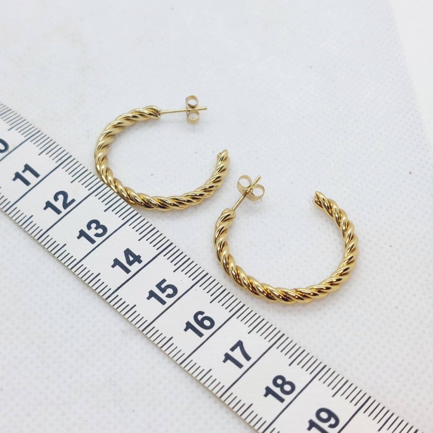 Hoop Earrings in Gold Plated Stainless Steel