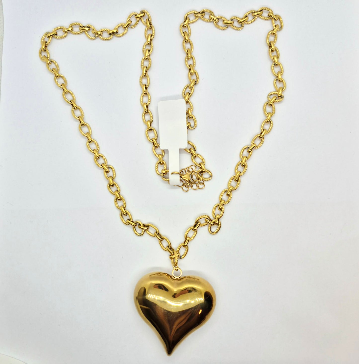Heart Pendant Necklace in Gold Plated Stainless steel