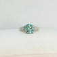 3ct Sky Blue Moissanite Diamond Ring in Sterling Silver