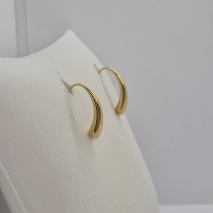 Small Raindrop Earrings in Gold Plated Stainless Steel (Copy)