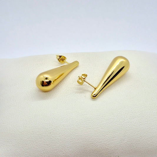 Raindrop Earrings in Gold Plated Stainless Steel