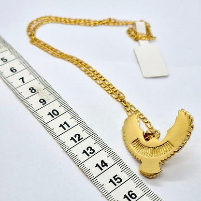 Phoenix Pendant Necklace in Gold Platted Stainless Steel