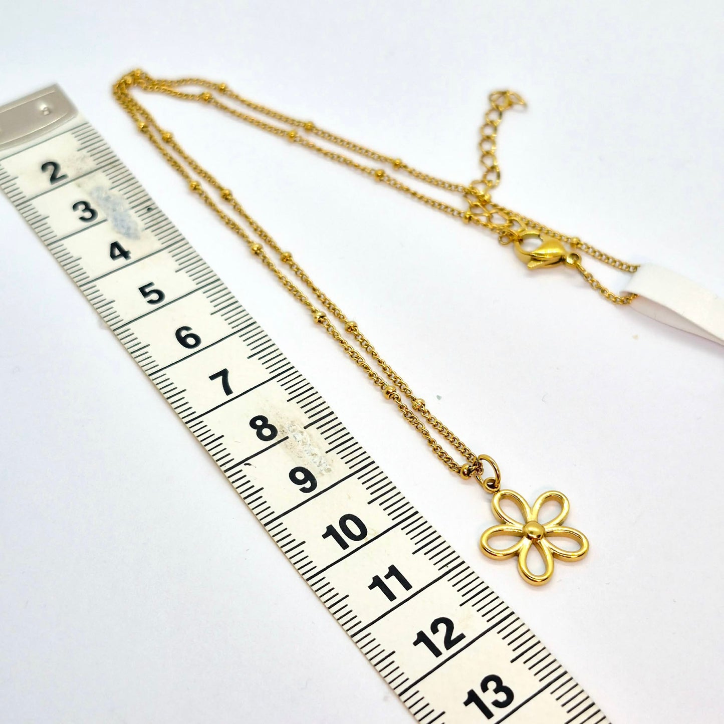 Gold Plated Stainless Steel Pendant with Chain Necklace, Heart, Flower, Clover and Money Bag