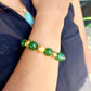 Natural Hetian Jade Bracelet in 10-12 mm Stones
