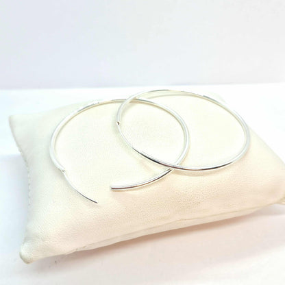 Big Sterling Silver Hoop Earrings