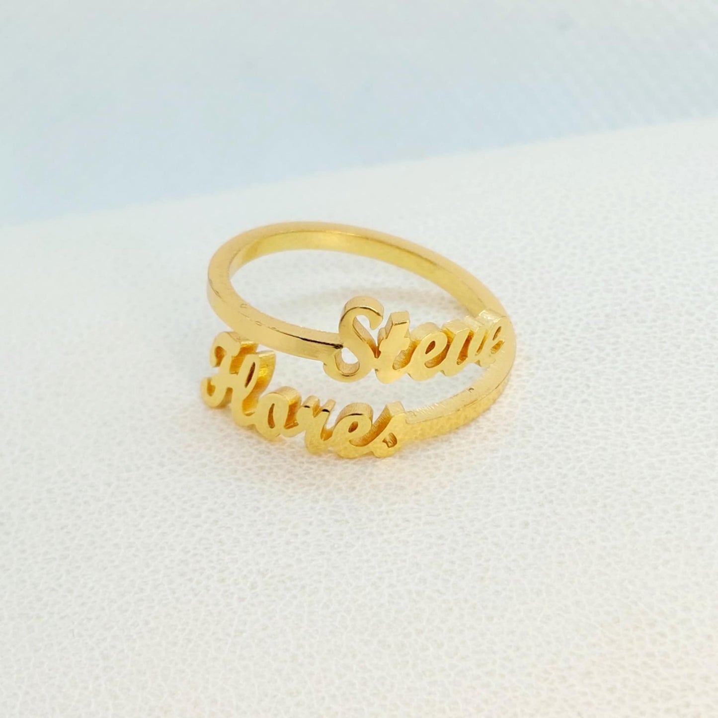 Customizeable Ring in Stainless Steel Resizeable for Names or Special Dates