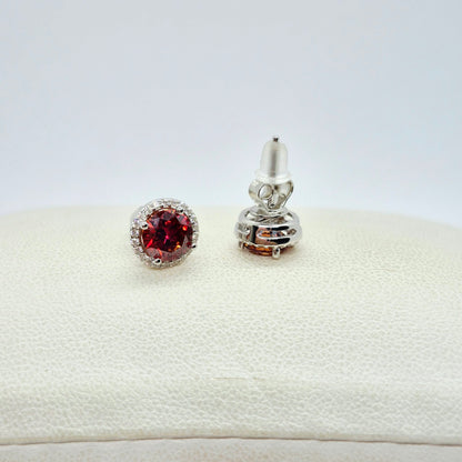 Red Moissanite 5ct Ring in Sterling Silver