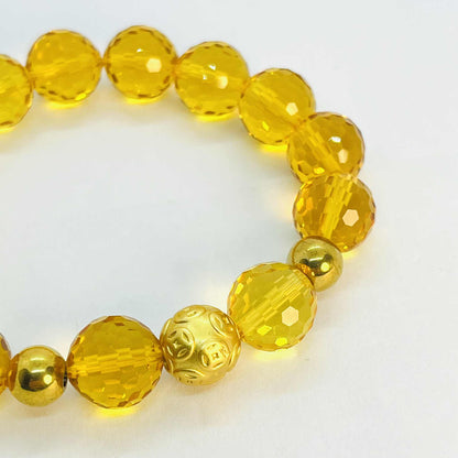 Natural Faceted Citrine Bracelet with 12mm stones