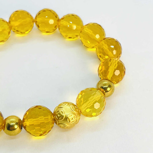 Natural Faceted Citrine Bracelet with 12mm stones