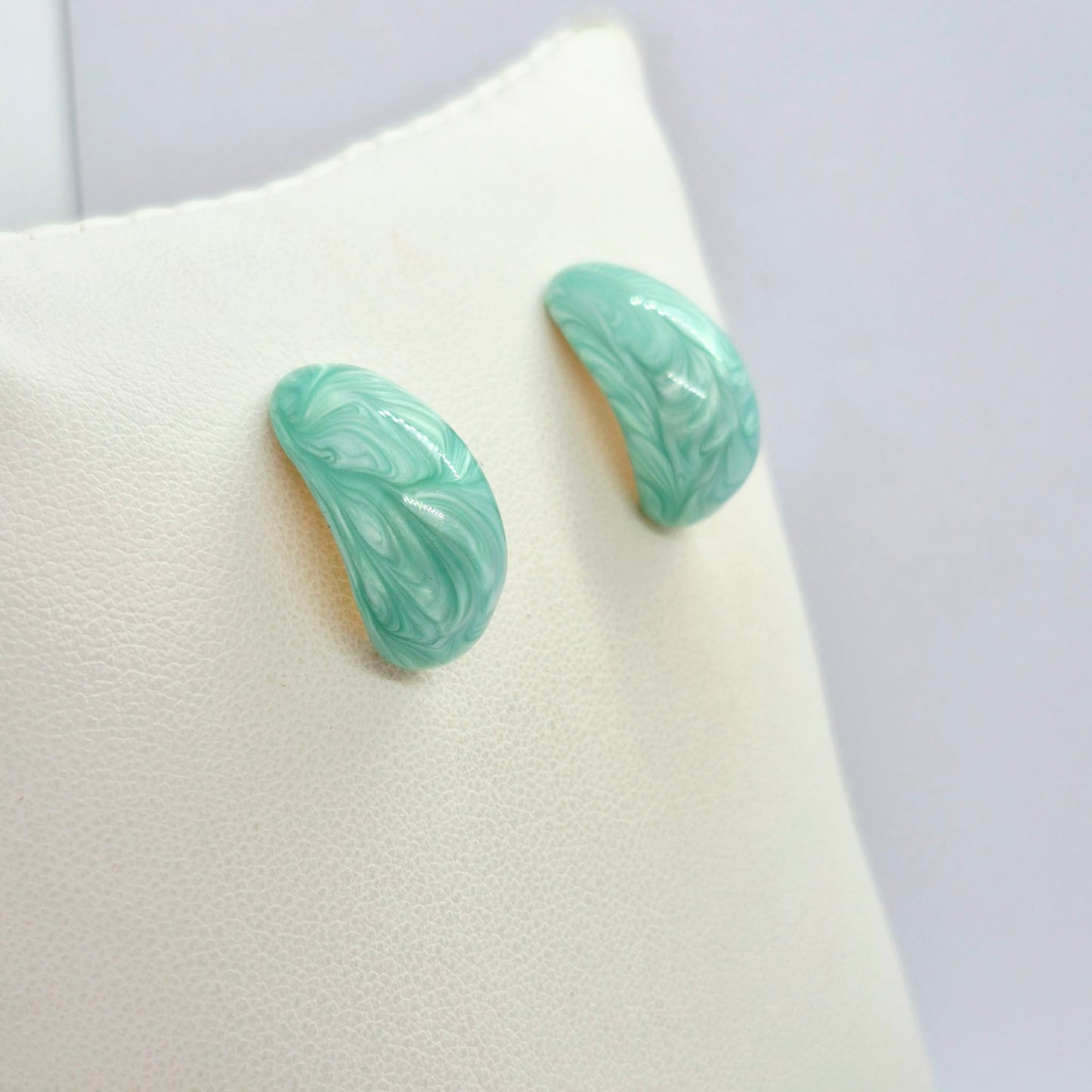 Enamel Raindrop Earrings in Gold Plated Stainless Steel