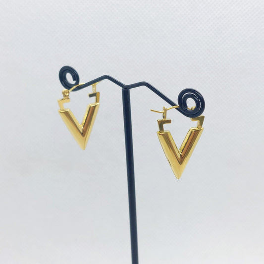 Earrings in Gold Plated Stainless Steel