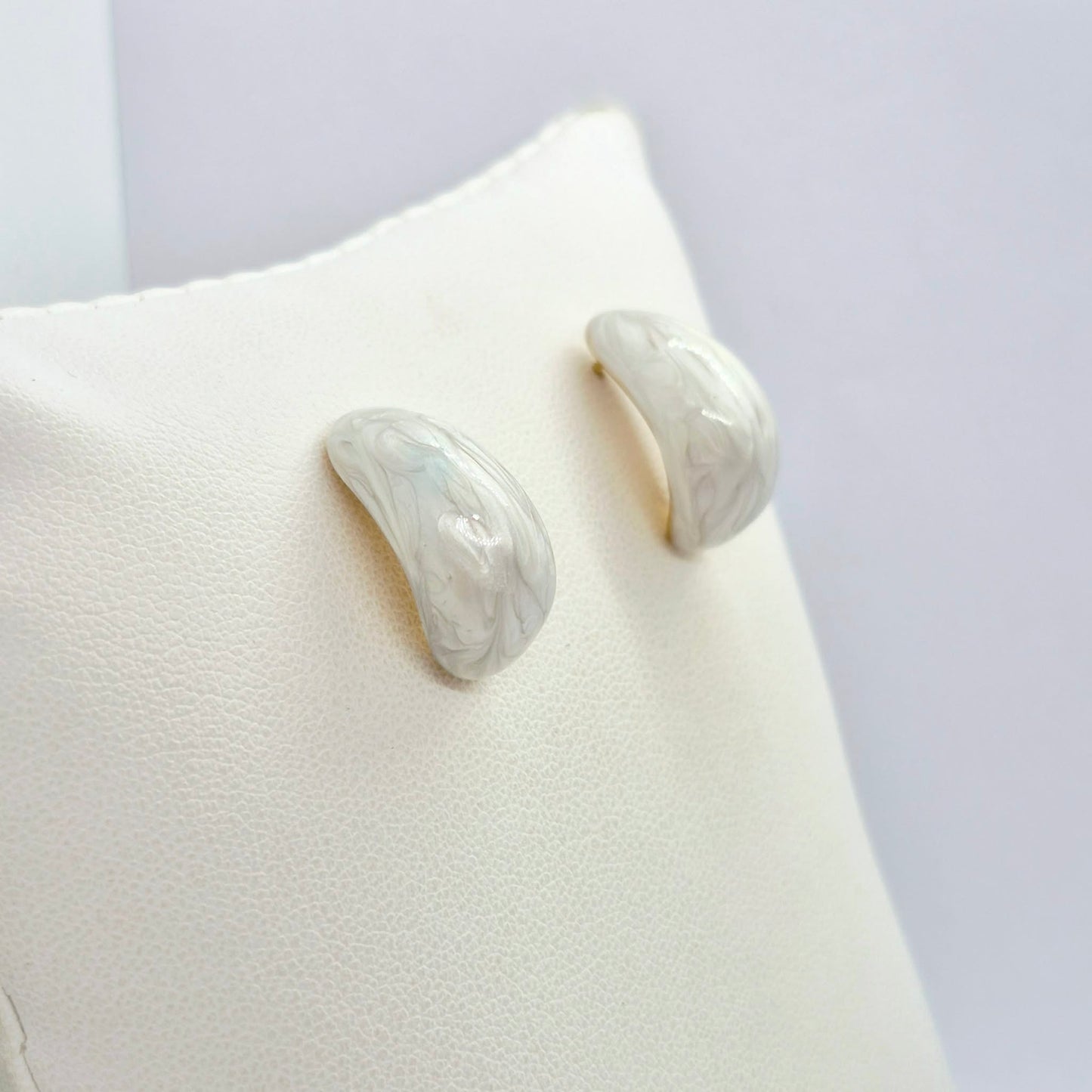 Enamel Raindrop Earrings in Gold Plated Stainless Steel