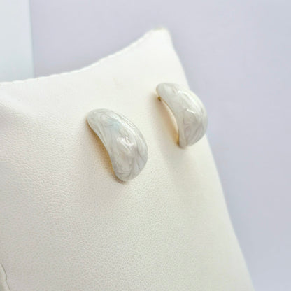 Enamel Raindrop Earrings in Gold Plated Stainless Steel