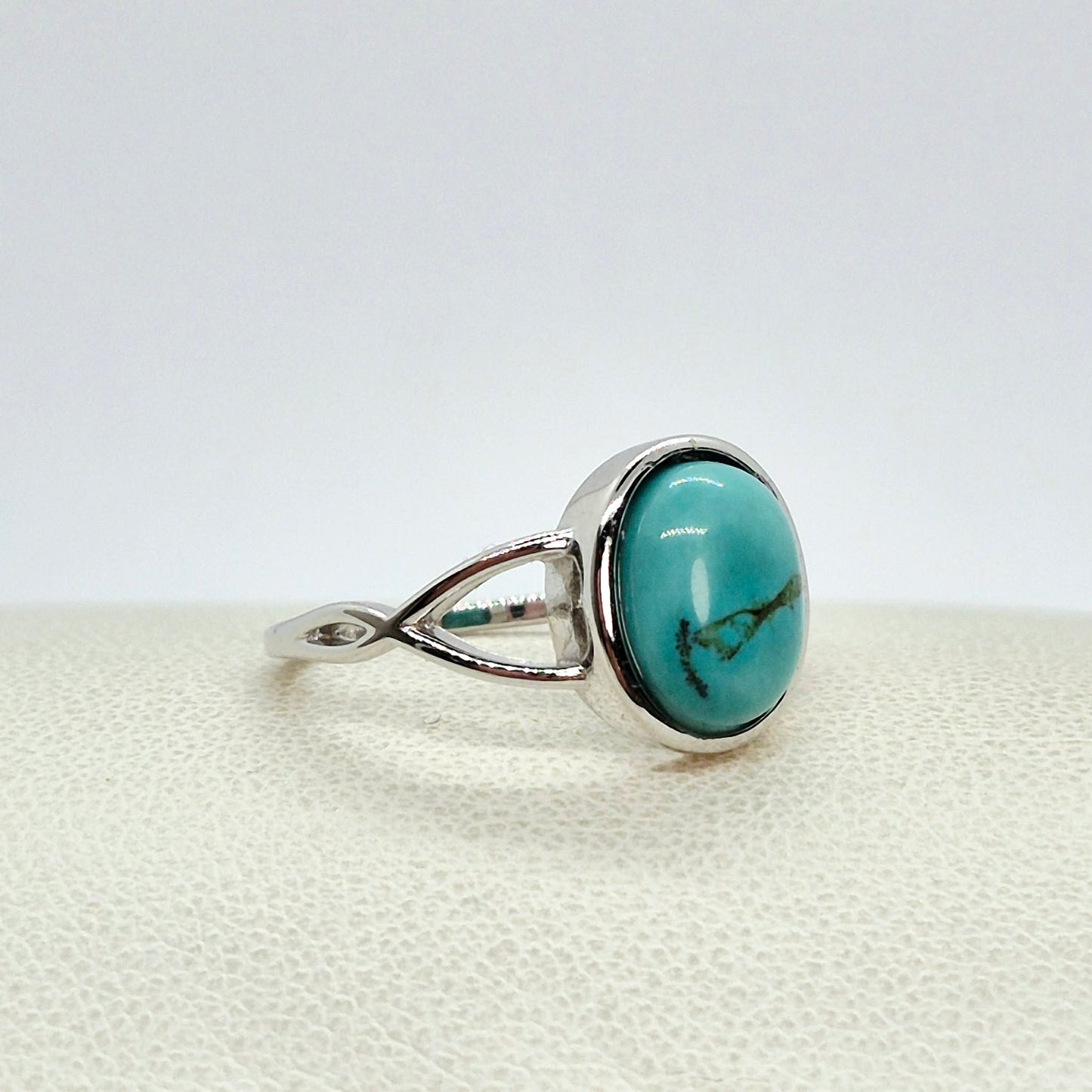 Natural Turquoise Ring in Sterling Silver