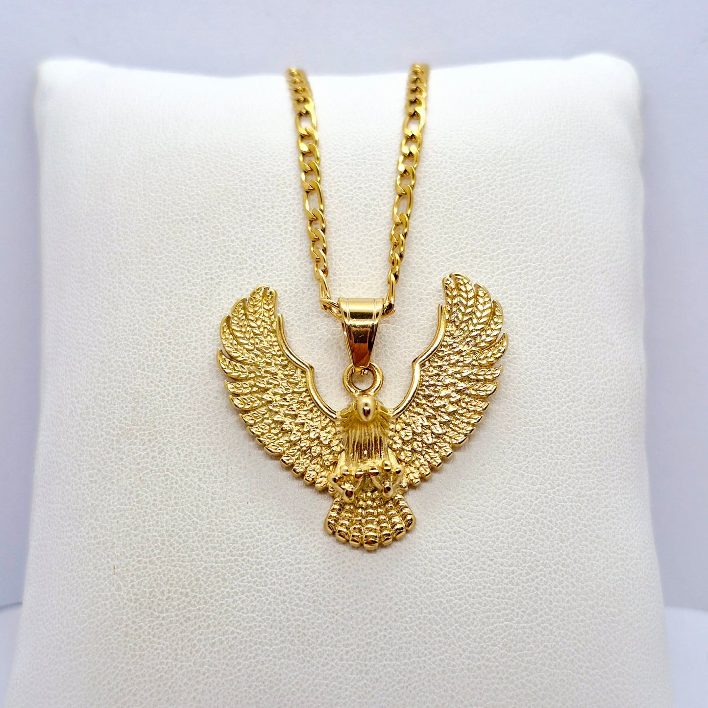 Phoenix Pendant Necklace in Gold Platted Stainless Steel