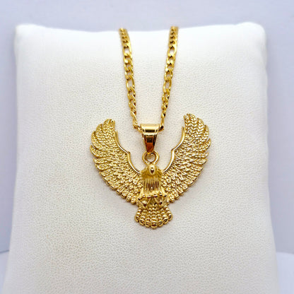 Phoenix Pendant Necklace in Gold Platted Stainless Steel