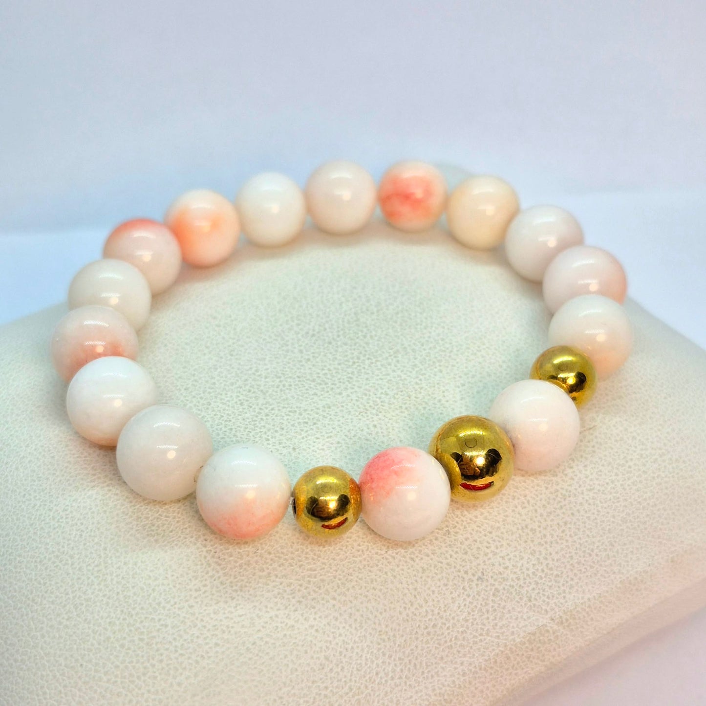 Natural Pink Jasper Bracelet in 10mm Stones