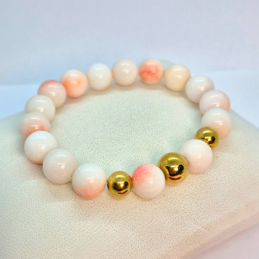 Natural Pink Jasper Bracelet in 10mm Stones