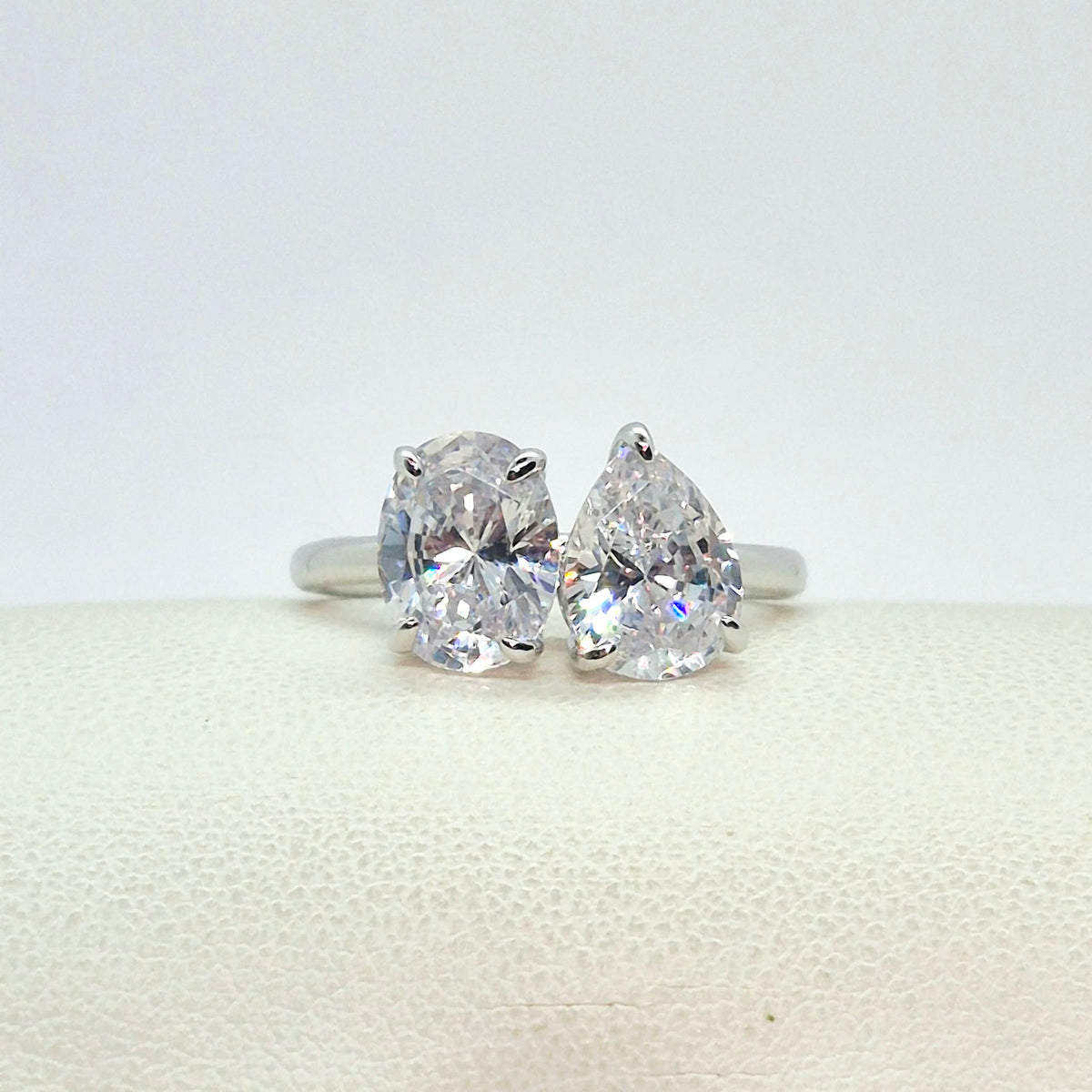 Natural Zirconia Stone Ring in Sterling Silver