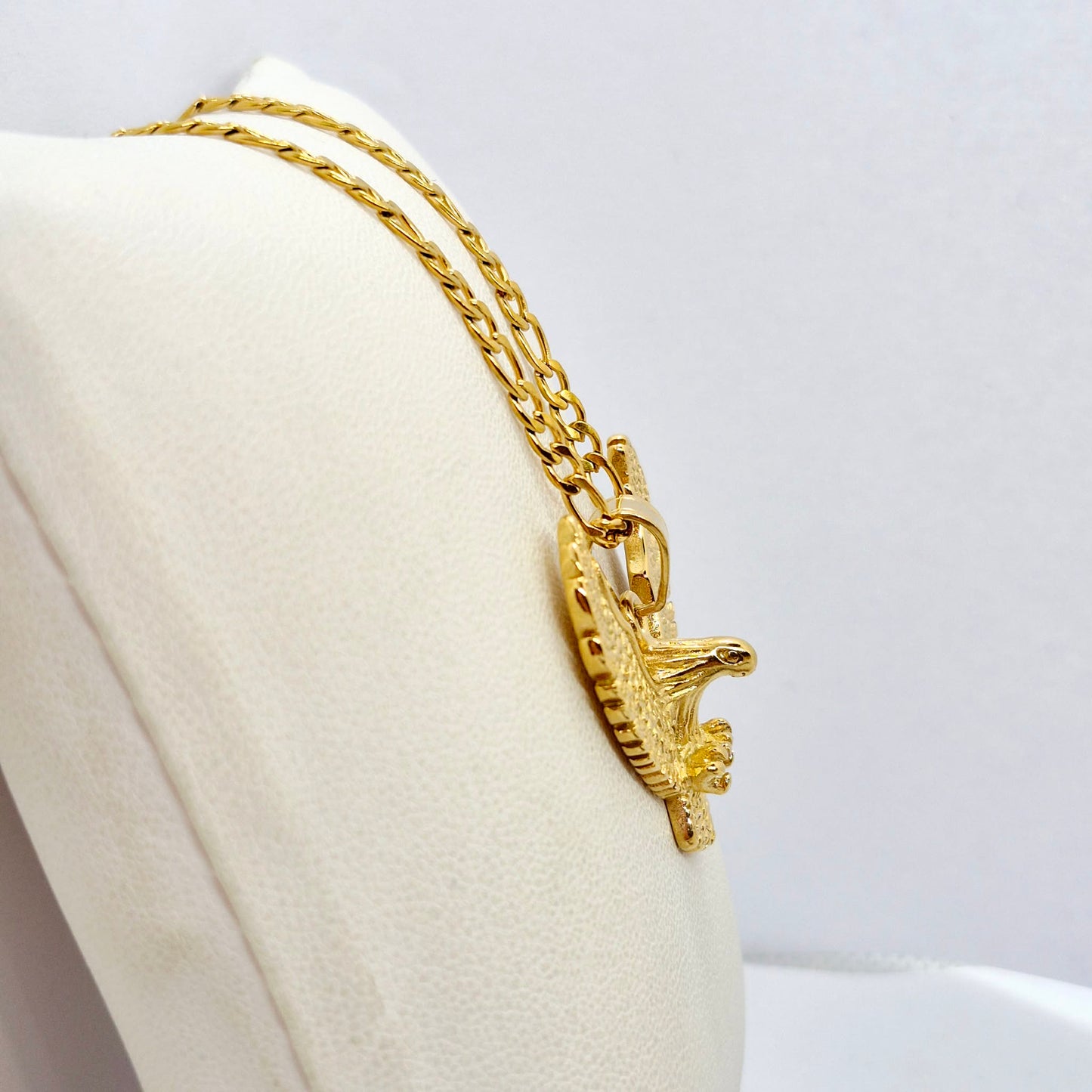 Phoenix Pendant Necklace in Gold Platted Stainless Steel