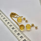 Natural Citrine Set with 12mm stones in Stainless Steel