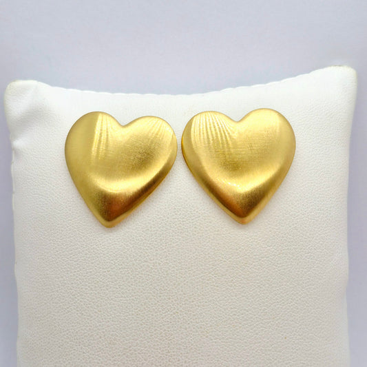 Heart Earrings in Gold Plated Stainless Steel