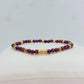 Natural Garnet Stone Bracelet with 4mm Stones