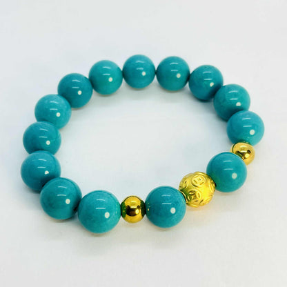 Natural Turquoise Bracelet in 12mm Stones
