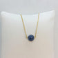 Natural AAA Sapphire Stone Set in Stainless Steel Gold Plated