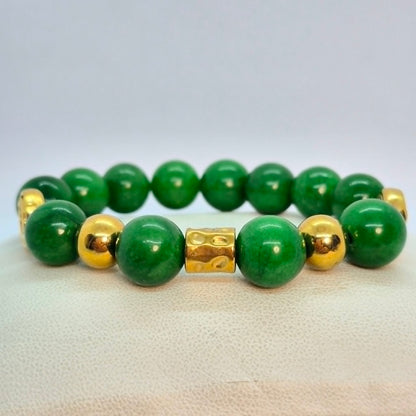 Natuurlijke Zuid-Chinese Jade Armband met 10 mm Stenen