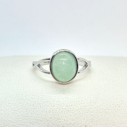 Natural Stone Ring in Sterling Silver with Turquoise, Lapis, Rose Quartz, Aventurine, Obsidian and Blue Goldstone