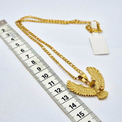 Phoenix Pendant Necklace in Gold Platted Stainless Steel