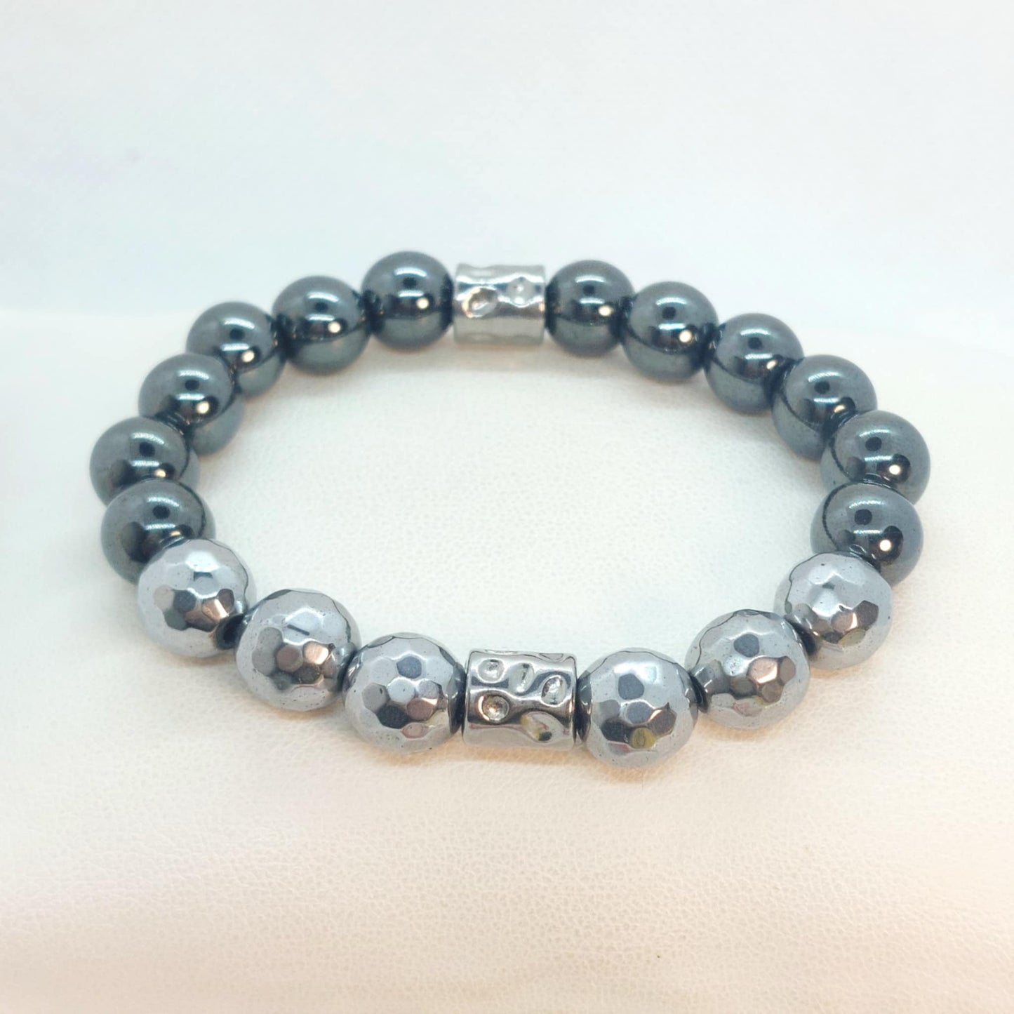 Natural Hematite Bracelet with 10mm Stones