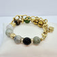 Natural Stone Bracelet with Burmese and Hetian Jade, Hematite, Tiger Eye, Labradorite and Obsidian in 12mm Stones