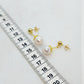 Natural Freshwater Pearl Dangle Stud Earrings in Gold Plated Stainless Steel