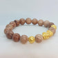 Natural Light Brown Jade Bracelet with 10mm Stones