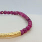 Natural Ruby Stone Bracelet with 4mm Stones
