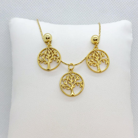 Tree of Life Set in Gold Plated Stainless Steel