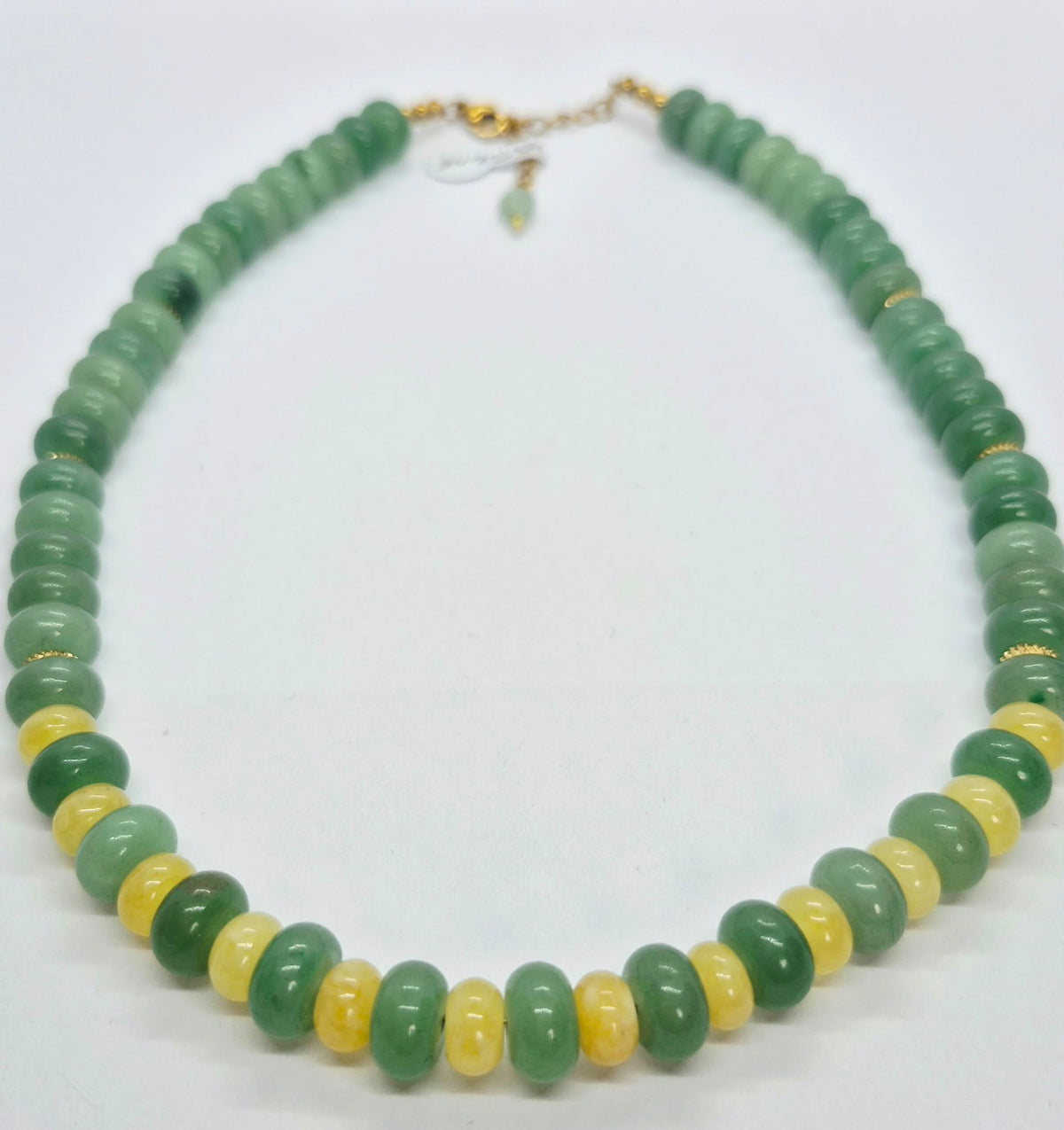 Natural Aventurine and Yellow Agate Necklace Choker