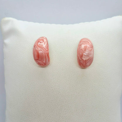 Enamel Raindrop Earrings in Gold Plated Stainless Steel