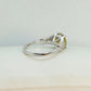 3ct Golden Yellow Moissanite Diamond Ring in Sterling Silver