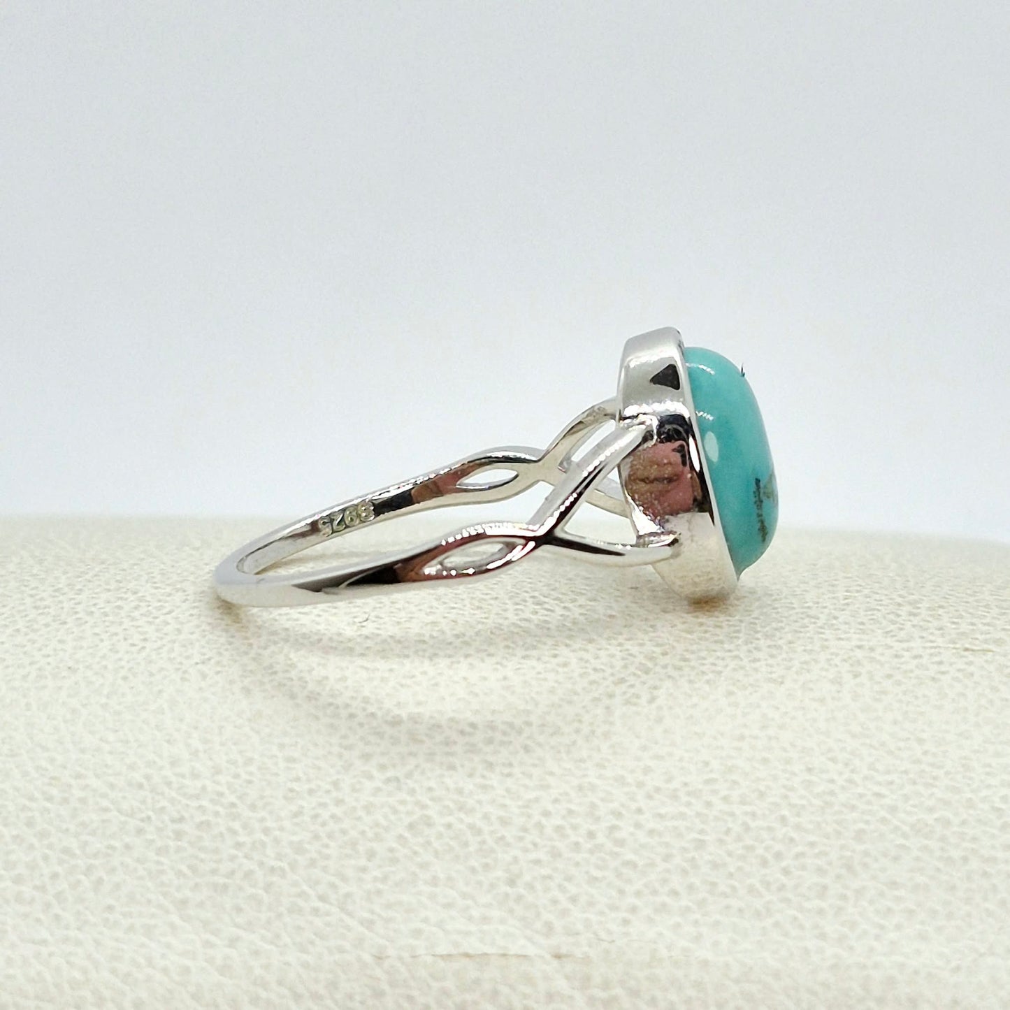 Natural Turquoise Ring in Sterling Silver