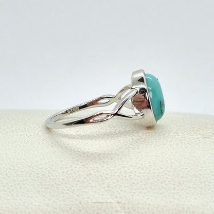 Natural Turquoise Ring in Sterling Silver