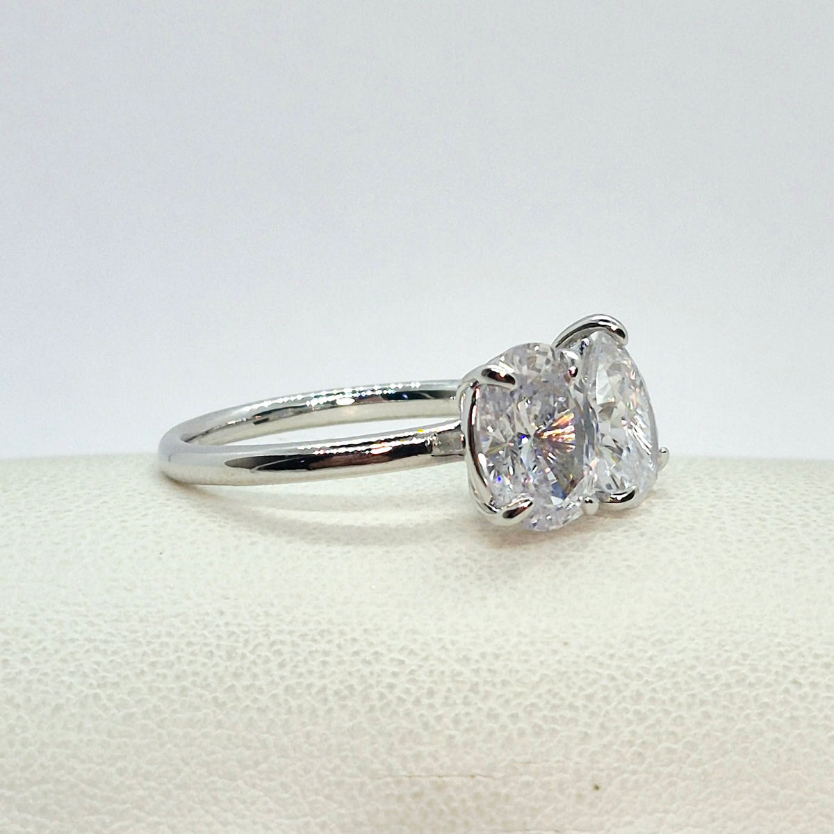 Natural Zirconia Stone Ring in Sterling Silver