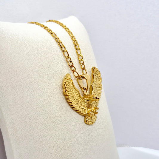 Phoenix Pendant Necklace in Gold Platted Stainless Steel