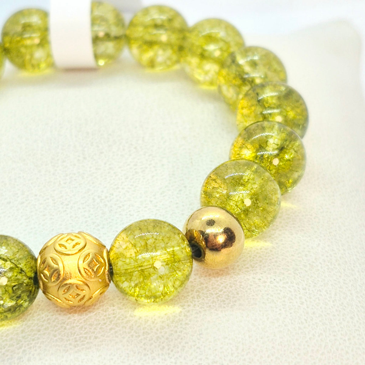 Natural Peridot Bracelet in 10mm Stones