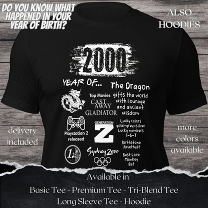 2000 TShirt and Hoodie is a Creative Graphic design for Men and Women
