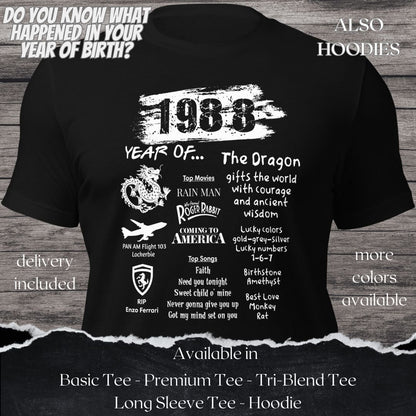 1988 TShirt and Hoodie is a Creative Graphic design for Men and Women