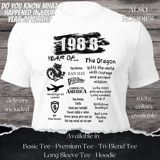 1988 TShirt and Hoodie is a Creative Graphic design for Men and Women